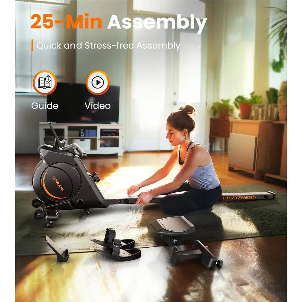 Rowing Machine Fitness Machine Double Track - Image 10