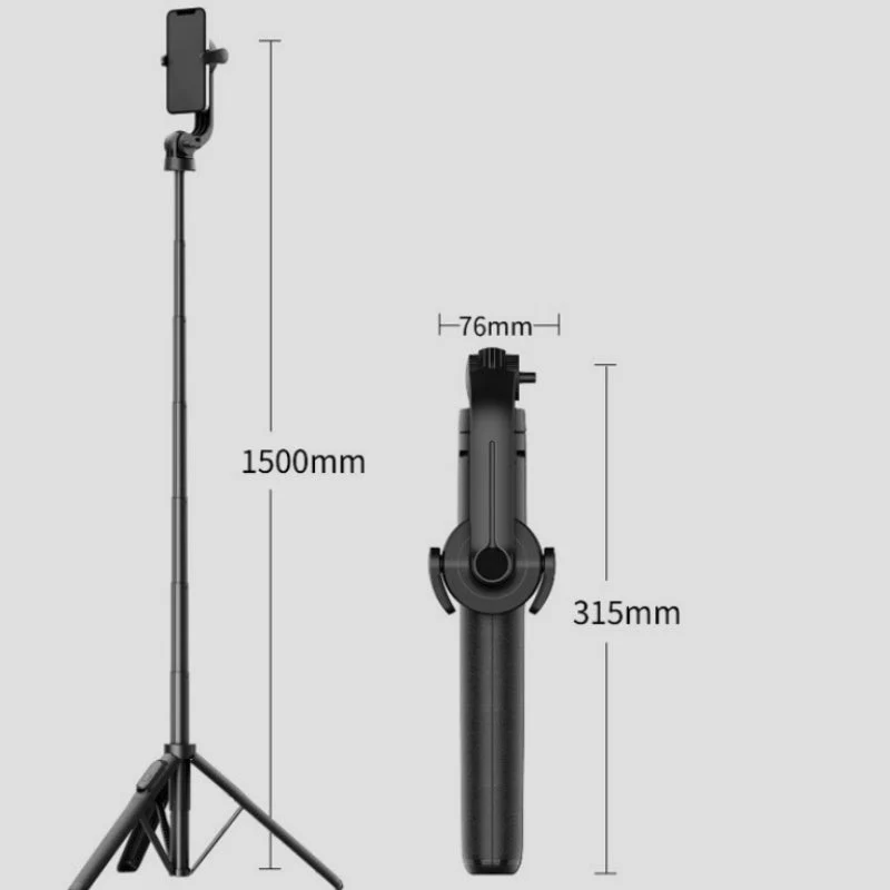 MagSafe Magnetic/Clip Selfie Stick Tripod with Remote – 1.5m Max - Image 6