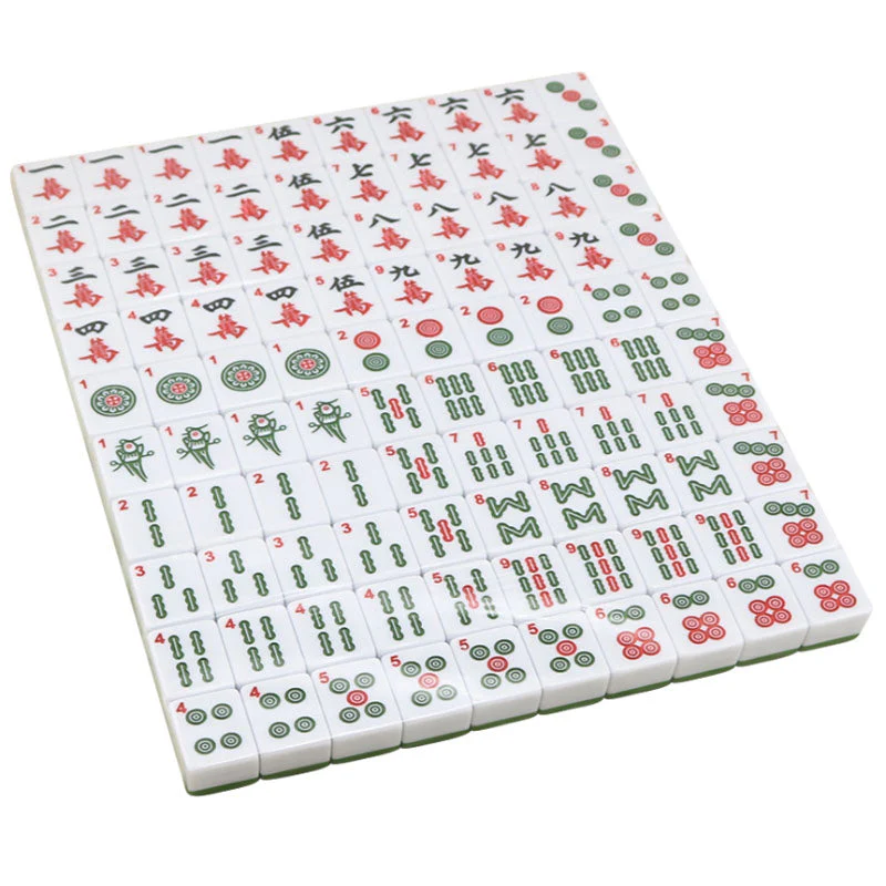 Mahjong Set With Numbers and Characters Green - Image 6