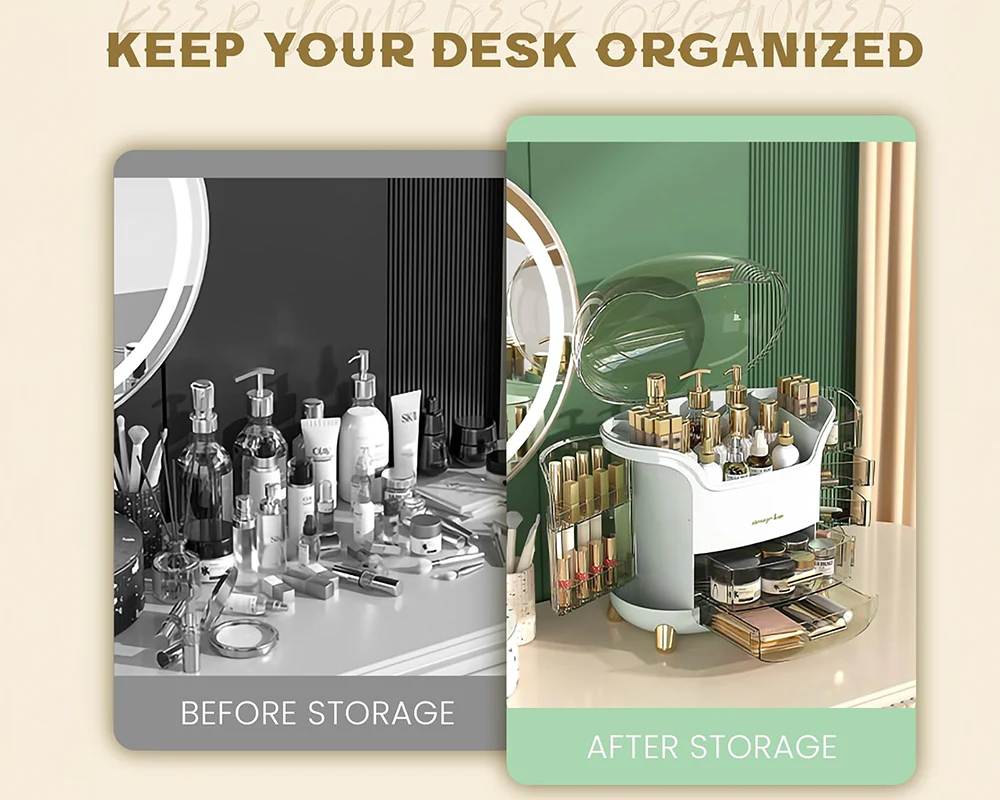 Makeup Case Makeup Box Dustproof Cosmetic Storage Box Organizer - Image 10