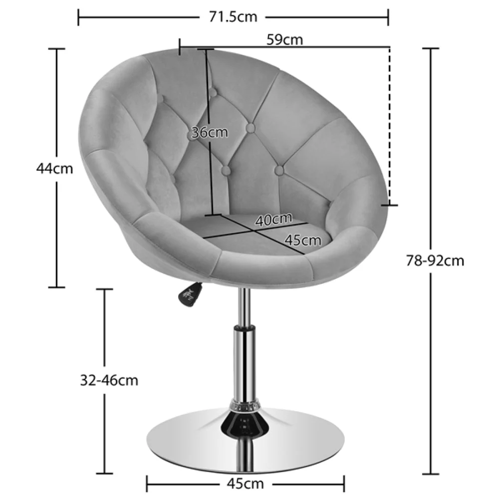 Makeup Vanity Chair Tufted Style Barrel Chair - Image 7