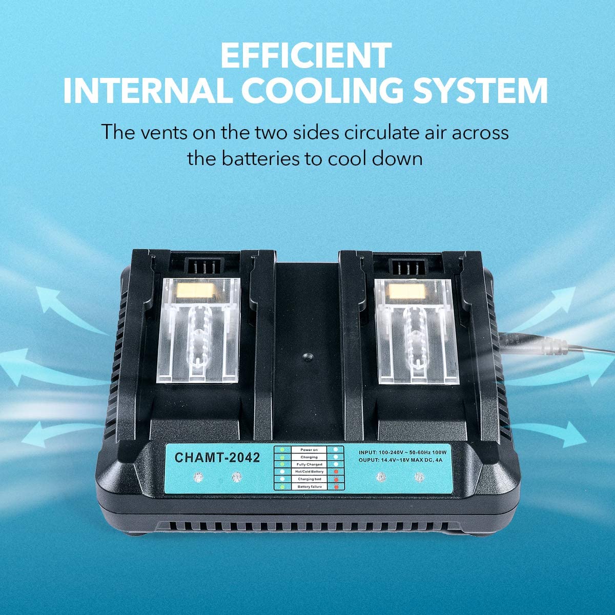 Makita Battery Charger DC18RD Dual Port Charger for Makita Battery - Image 7