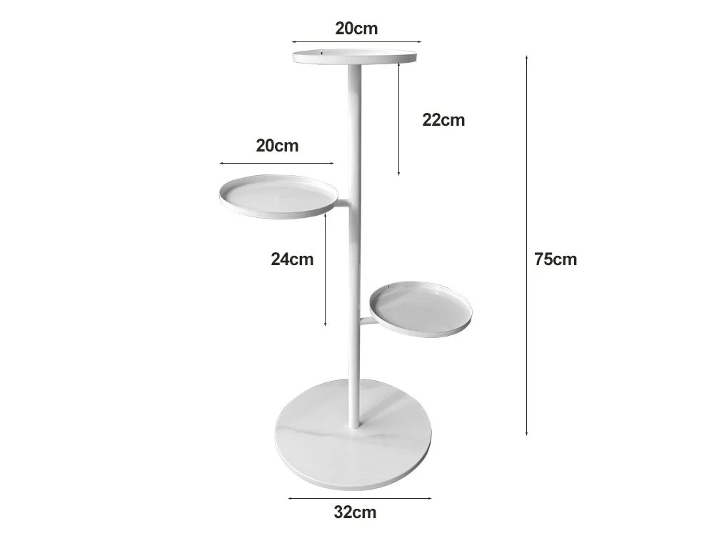 Marble base Plant Stand-White - Image 4