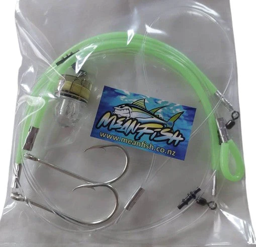 MeanFish Hapuka Rig 14/0 – Heavy Duty Deep Drop Grouper Rig with Light 310lb Trace 2 Hook - Image 2