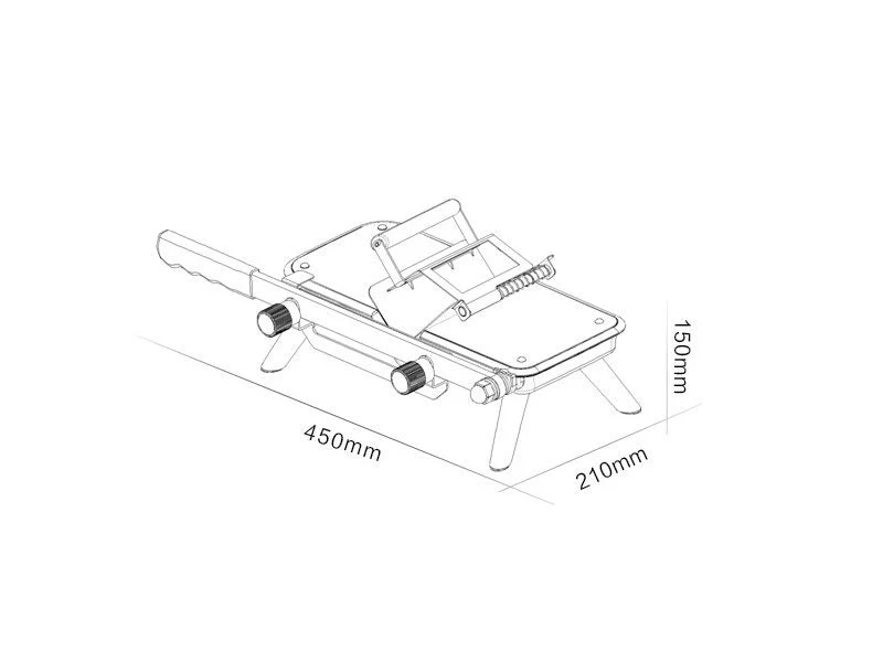 Meat Slicer Cutter Machine Manual Beef Cheese Ham Salami Roll Metal - ST209 - Image 7