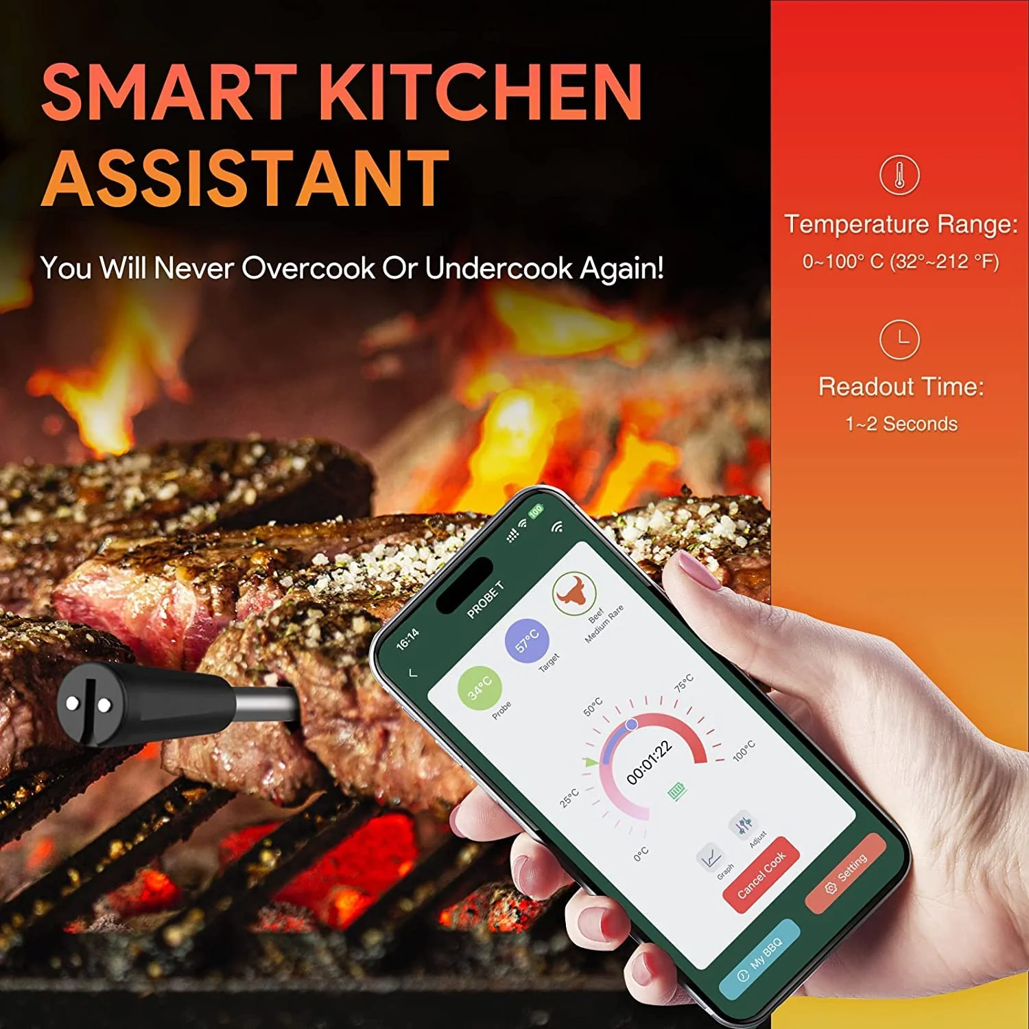 Meat Thermometer Smart Wireless - Image 3