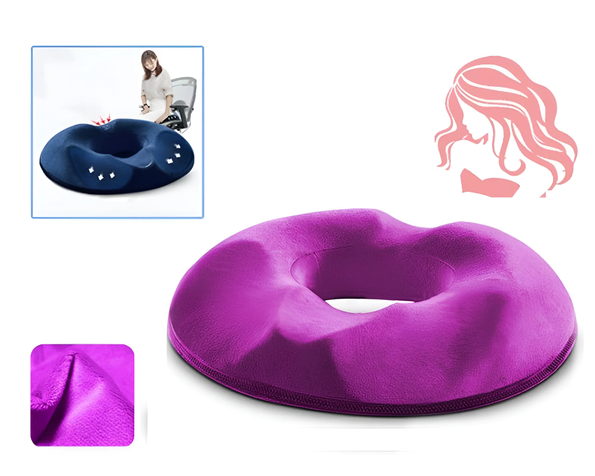 Memory Foam Donut Seat Cushion - Image 3