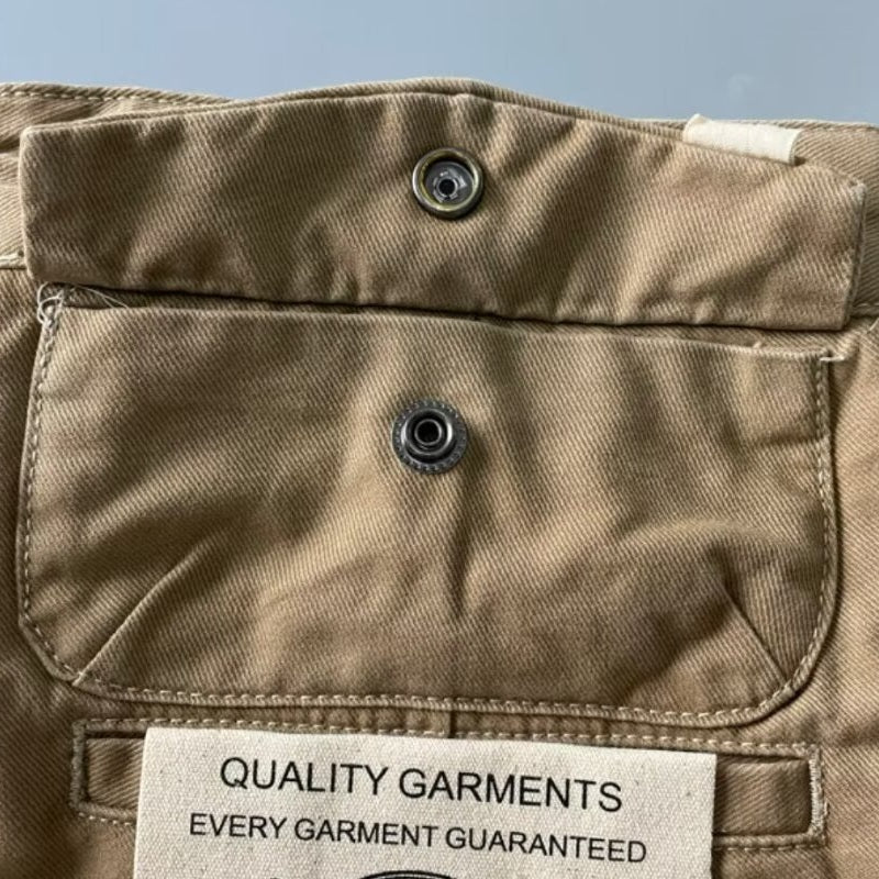 Men's Fashion Cotton Pants Khaki 32-38 - Image 3