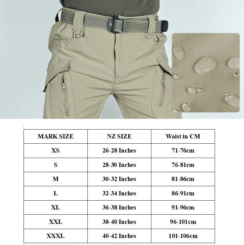 Men's Tactical Short Water Resistant Flex Ripstop Cargo Pants Lightweight Hiking - Image 3