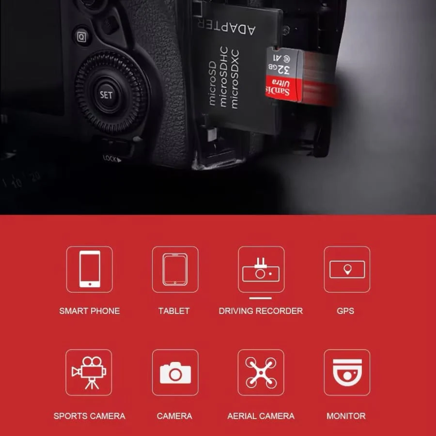 Micro SD Memory Card & Adapter - SanDisk (32GB) - Image 4