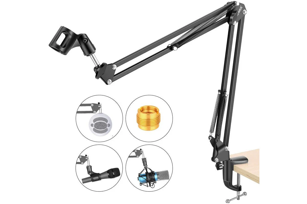 Microphone Boom Arm Adjustable Microphone Suspension Boom Scissor Arm Stand - Image 2