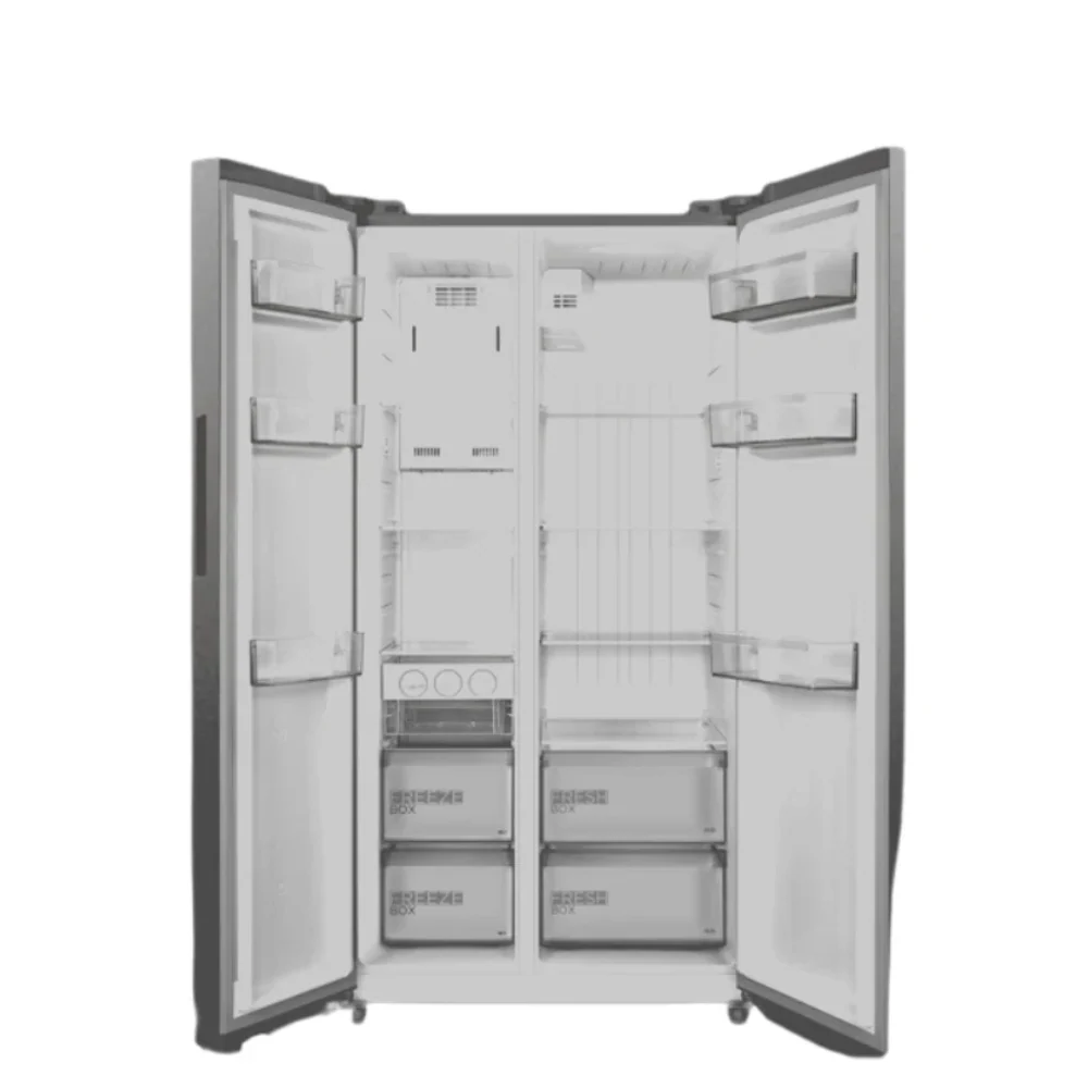 Midea 548L Side By Side Fridge Freezer Stainless Steel - Image 2