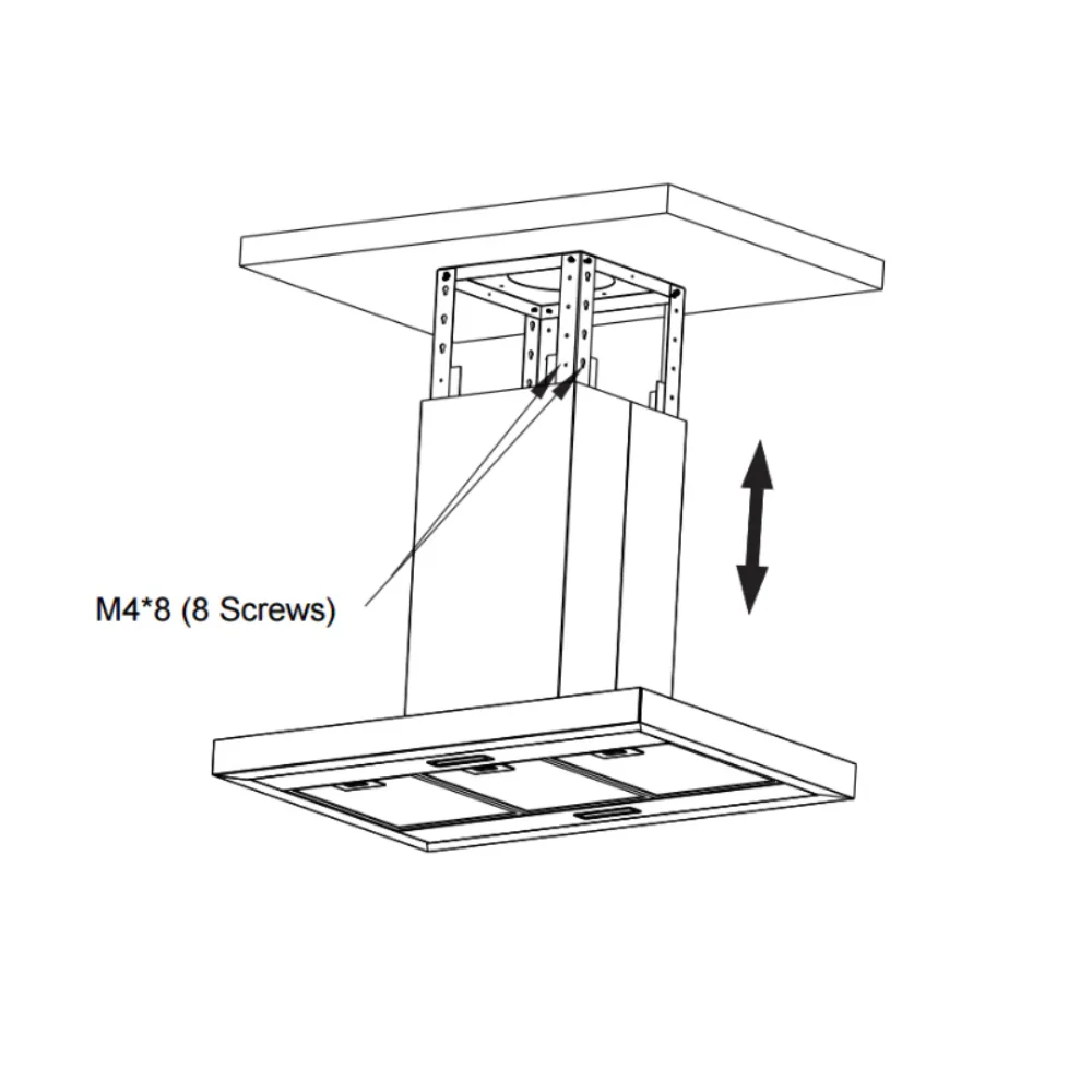 Midea 90cm T-Shape Island Rangehood 90M83 - Image 3