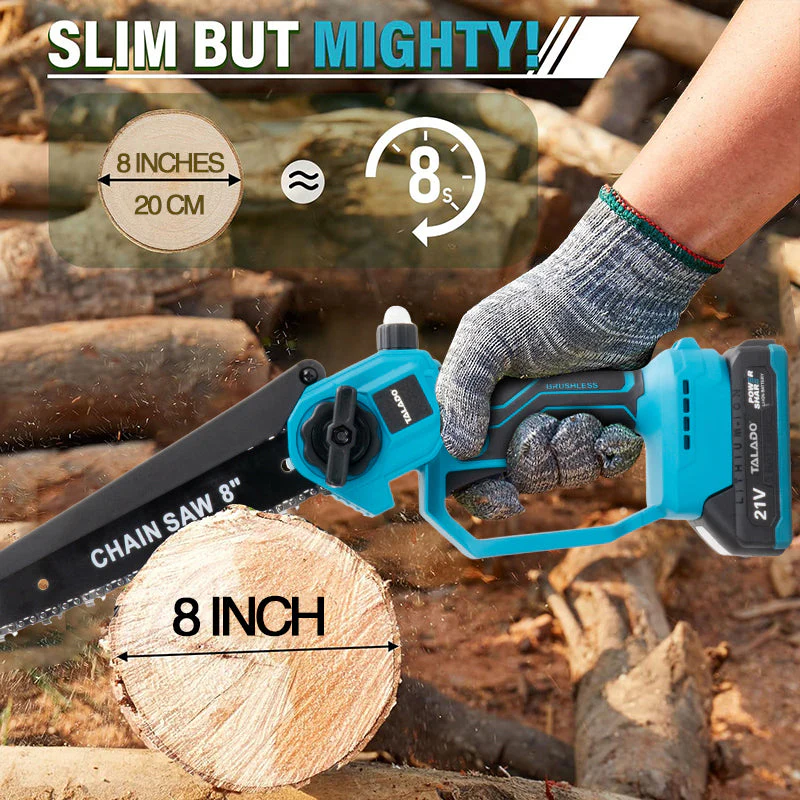Mini Chain saw Cordless Power Chain Saws 8" - Image 2
