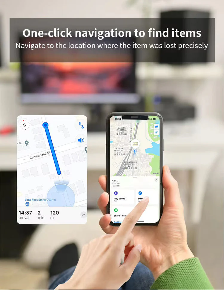 Mini GPS Tracker Air Tag Find My Compatible Smart Key Locator - Image 12