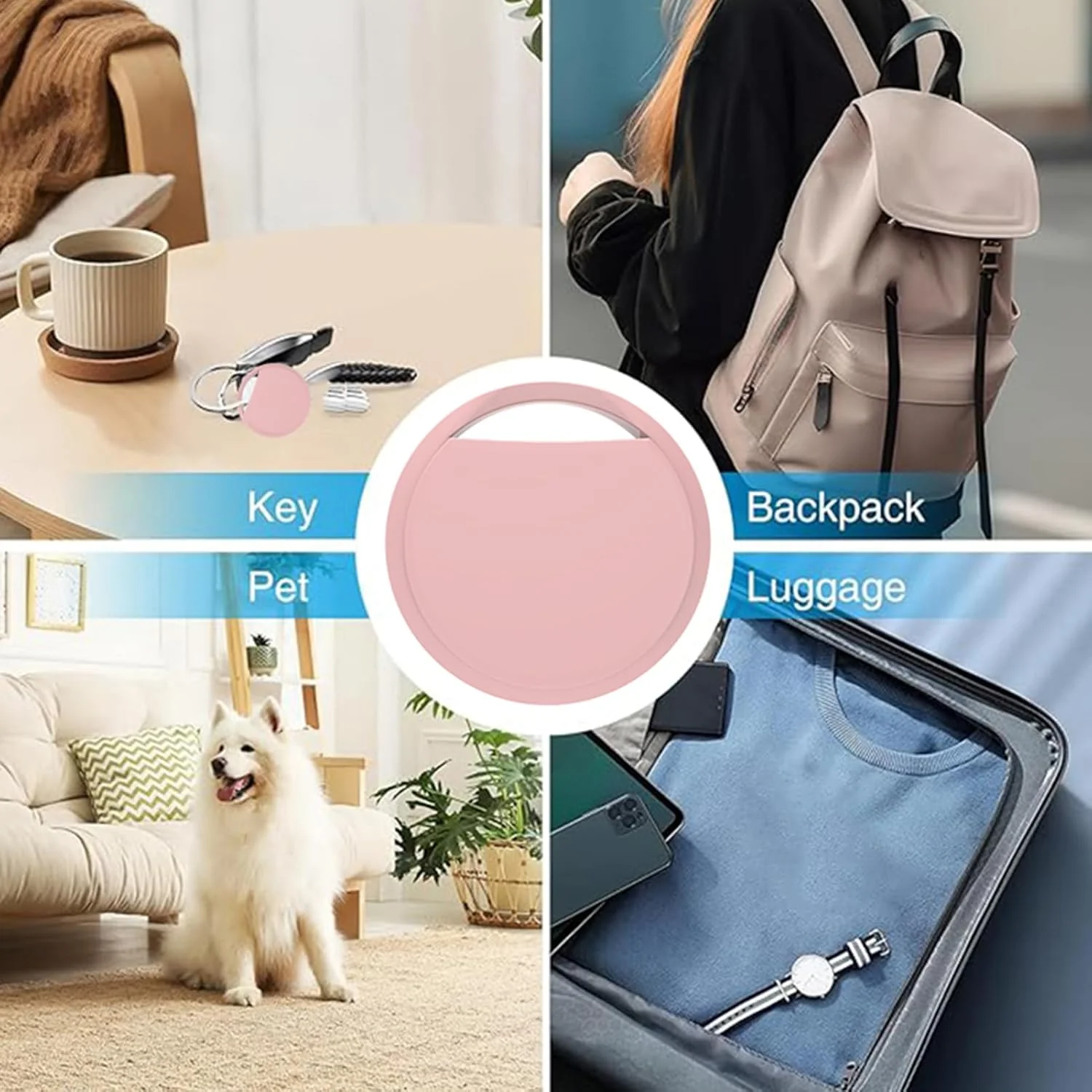 Mini GPS Tracker Air Tag Find My Compatible Smart Key Locator - Image 5