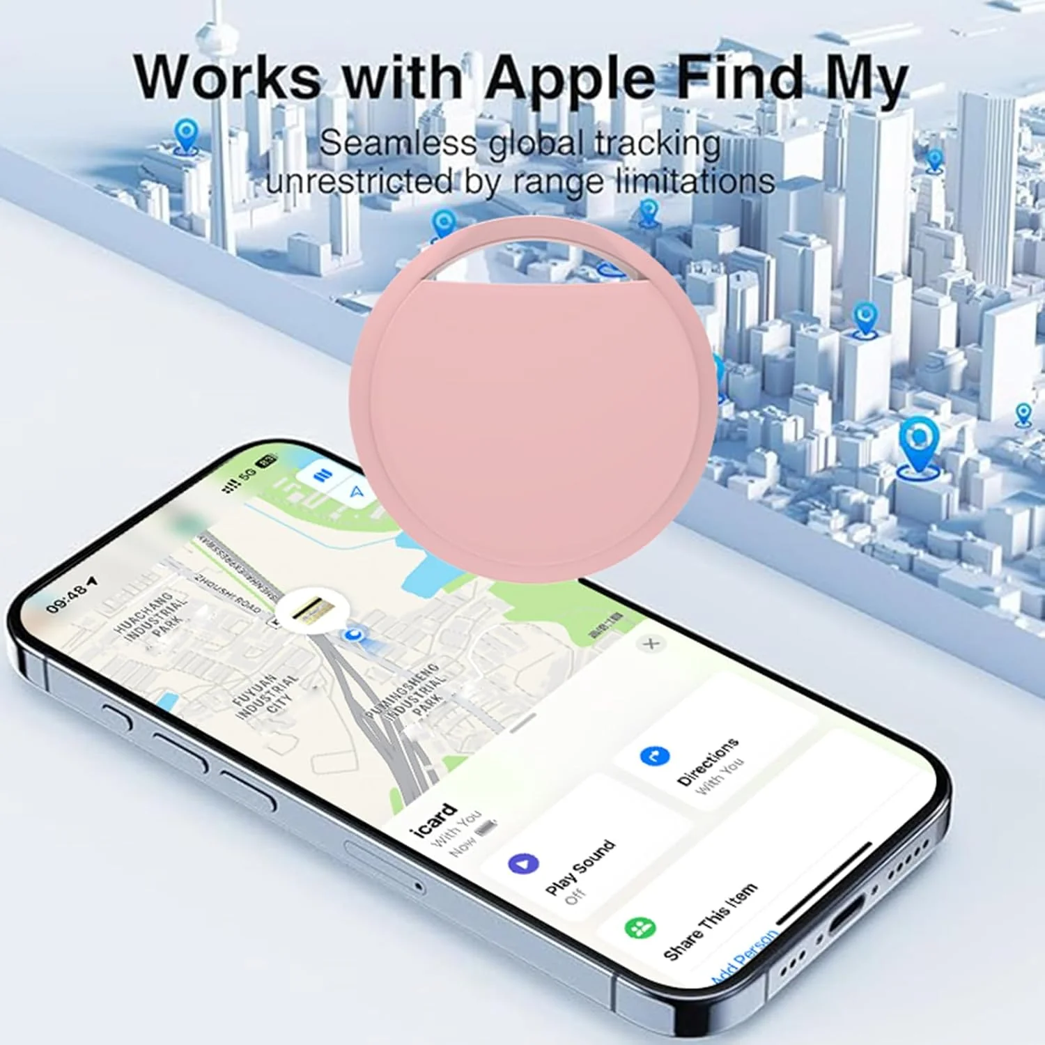 Mini GPS Tracker Air Tag Find My Compatible Smart Key Locator - Image 7