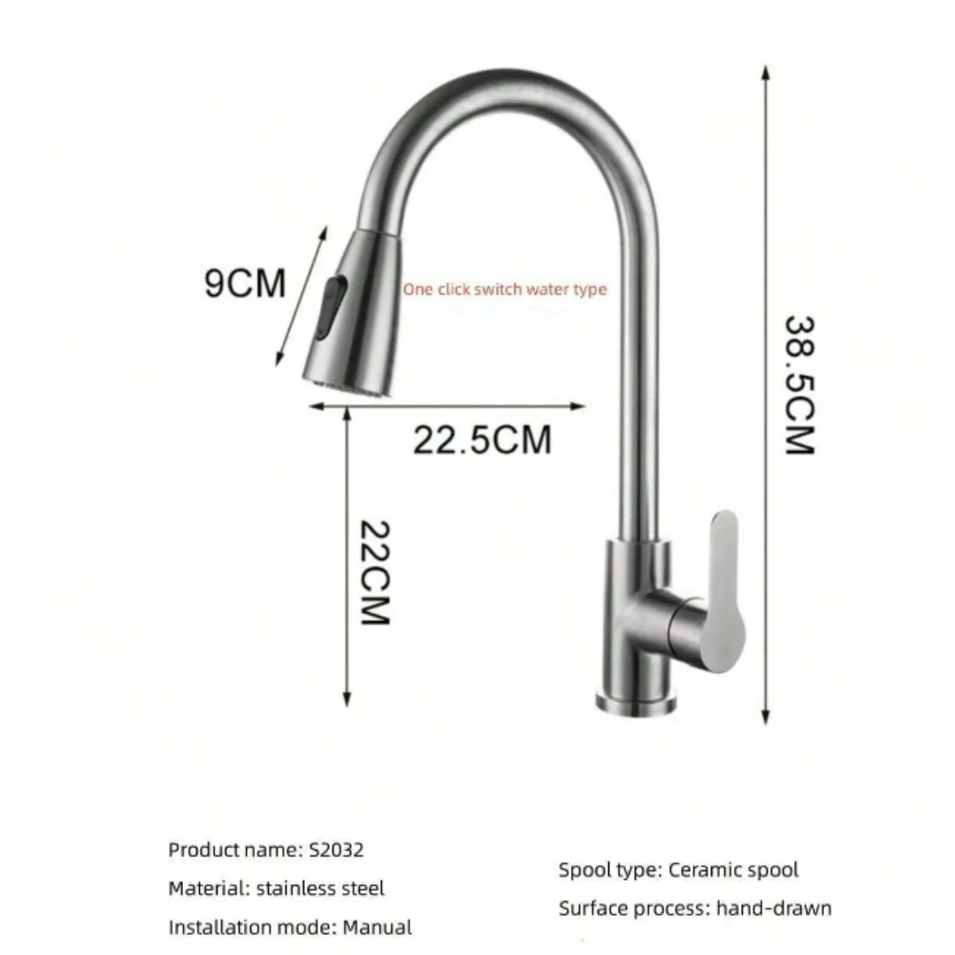 Mixer Tap Kitchen Faucet Laundry Bathroom Sink - Image 6