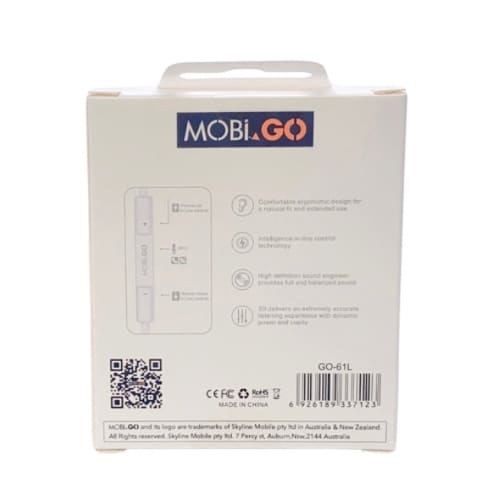 Mobigo GO-61L Earphones (extra bass) (Lightning Jack) - Image 4