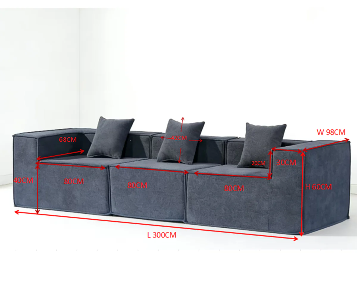 Modern 3 Seater Modular Sofa Set - Image 10