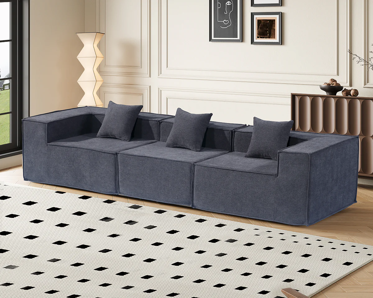 Modern 3 Seater Modular Sofa Set - Image 5