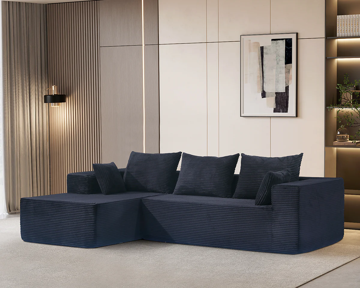 Modern Compressed Sofa with Chaise - Image 7