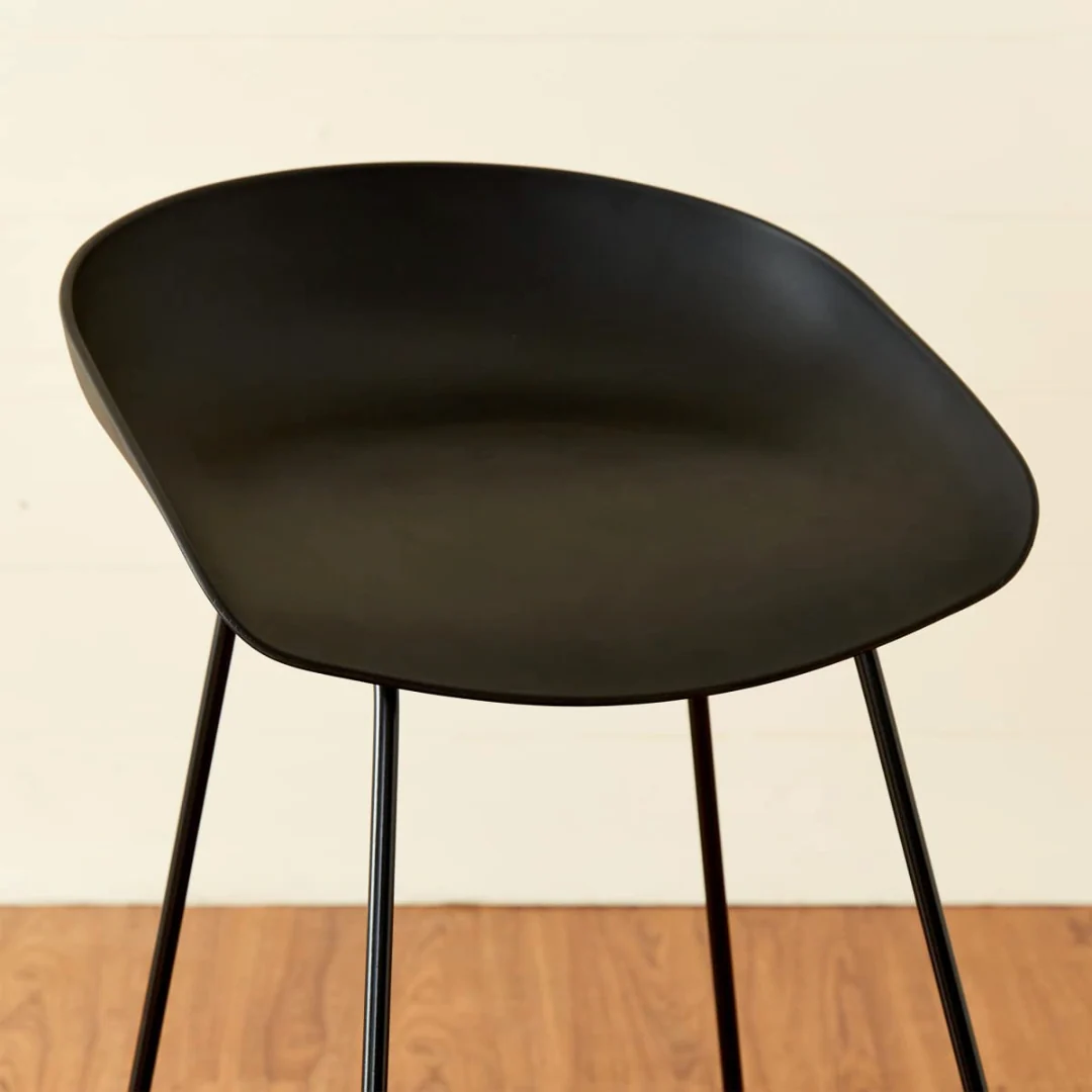 Modern Scandinavian Bar Stool Metal Leg BarStool (Slate Blue) - Image 5