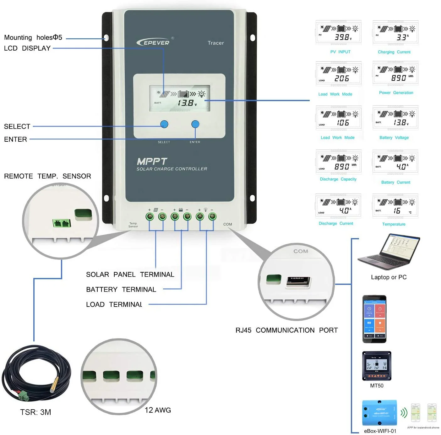 Mppt Solar Controller Charge 40A - Image 5