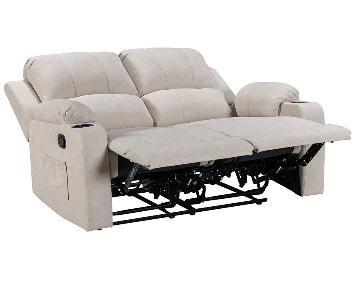 NovaCloud Fabric 2 Seater Recliner Sofa - Image 3