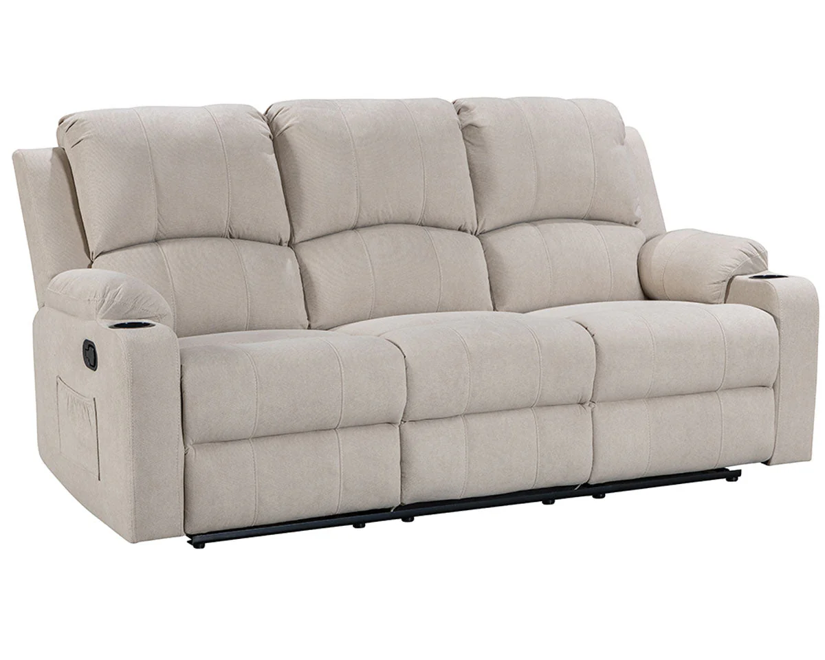 NovaCloud Fabric 3 Seater Recliner Sofa - Image 2