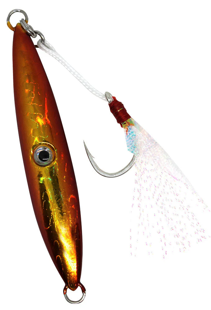 Ocean Assassin Fishbones Flutter Jig - Orange - Image 2