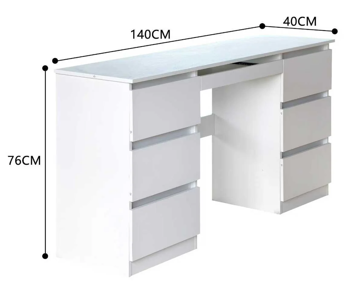 Office Desk/Dressing Table With 6 Drawers - Image 6