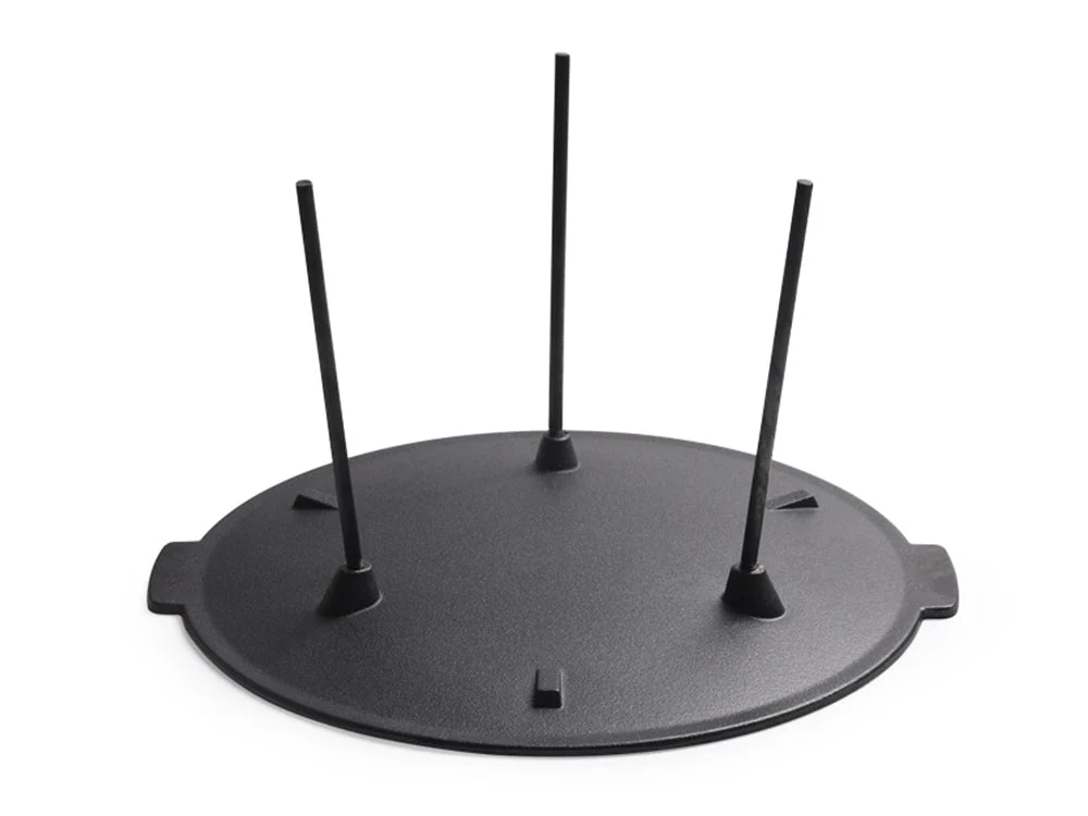 Outdoor Camping Barbecue Rack Cast Iron Grill Pan - Image 4