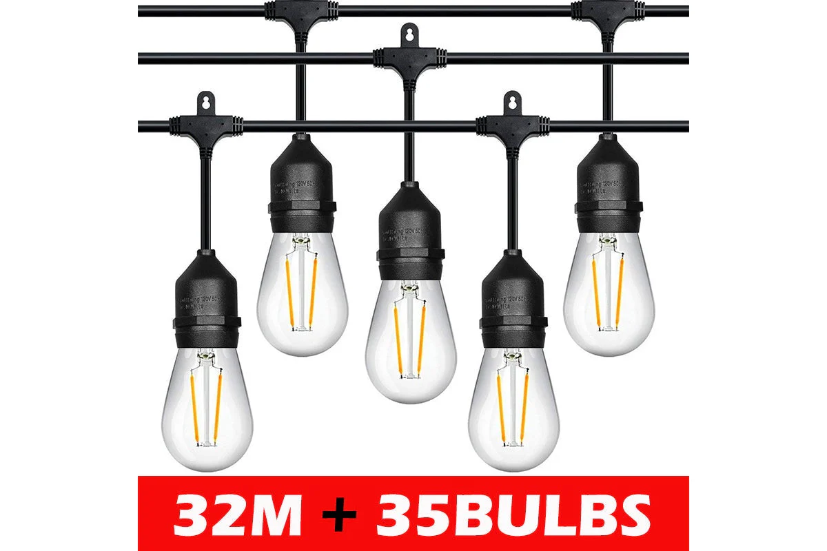 Outdoor Festoon Light String Lights 32M 35 LED Bulbs - Image 3