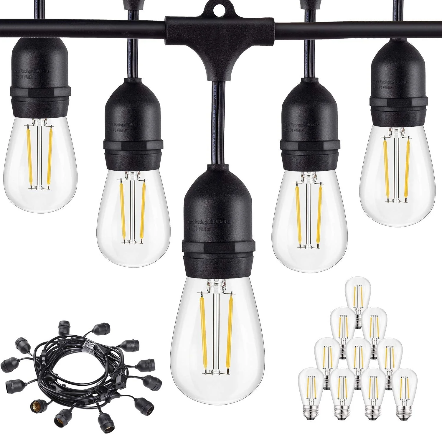 Outdoor Festoon Light String Lights 32M 35 LED Bulbs - Image 4
