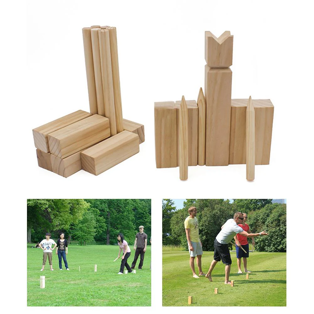 Outdoor Lawn Kubb Game Set - Image 4