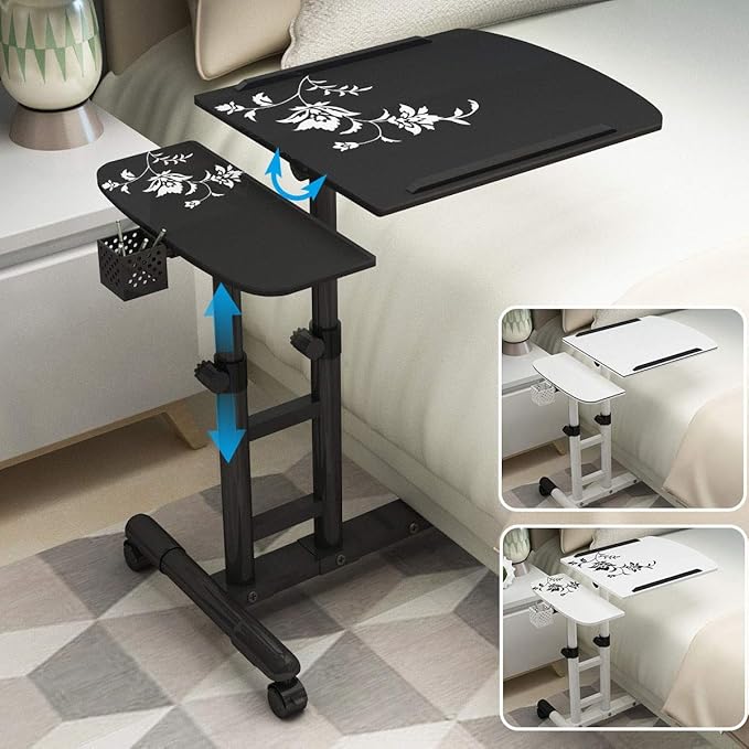 Overbed Laptop Table Desk Stand Adjustable - Image 6