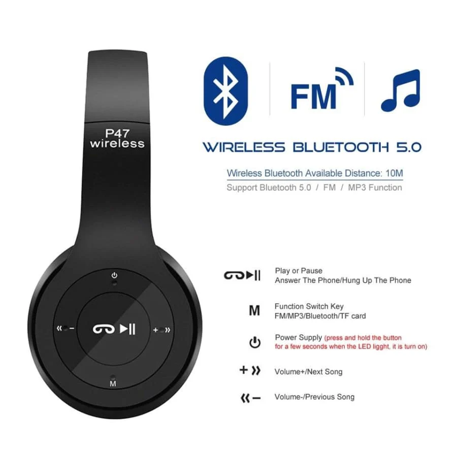 P47 Wireless Headphones with Mic - Image 6
