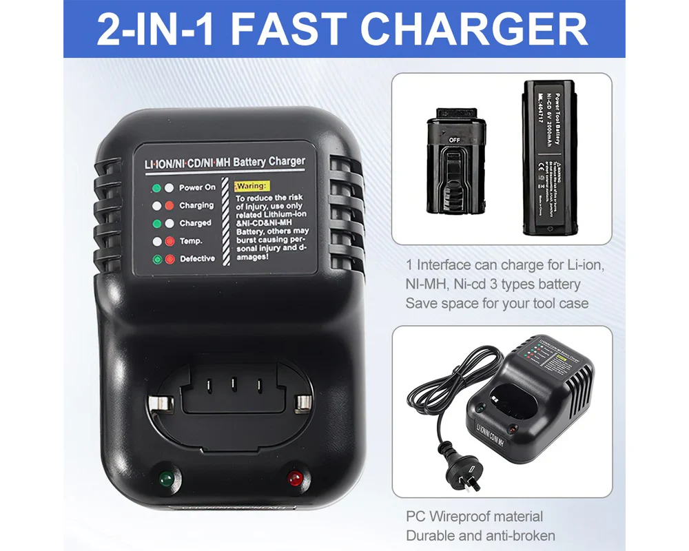 Paslode 6V Compatible Multi-Voltage Battery Charger - Image 5