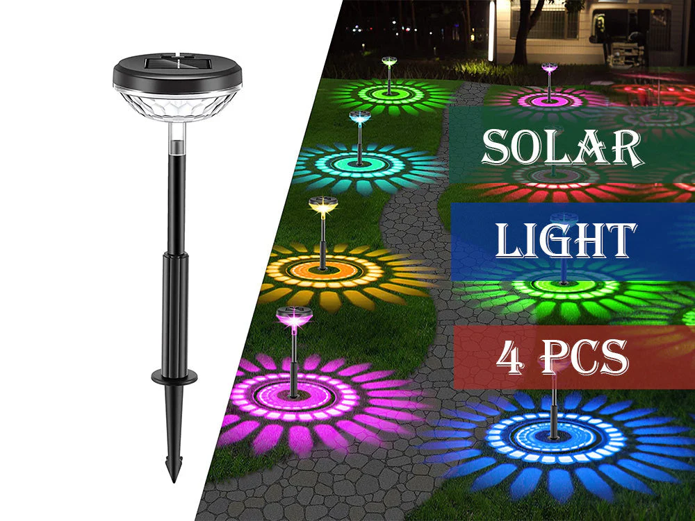 Pathway Outdoor Solar Lights 4PCS Decorative Garden Lights - Image 6