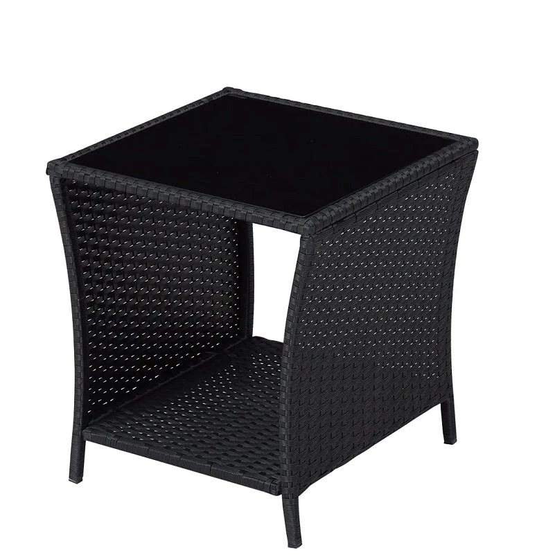 PE/PVC Rattan Patio Chairs & Round Table 3PC Set - Image 5