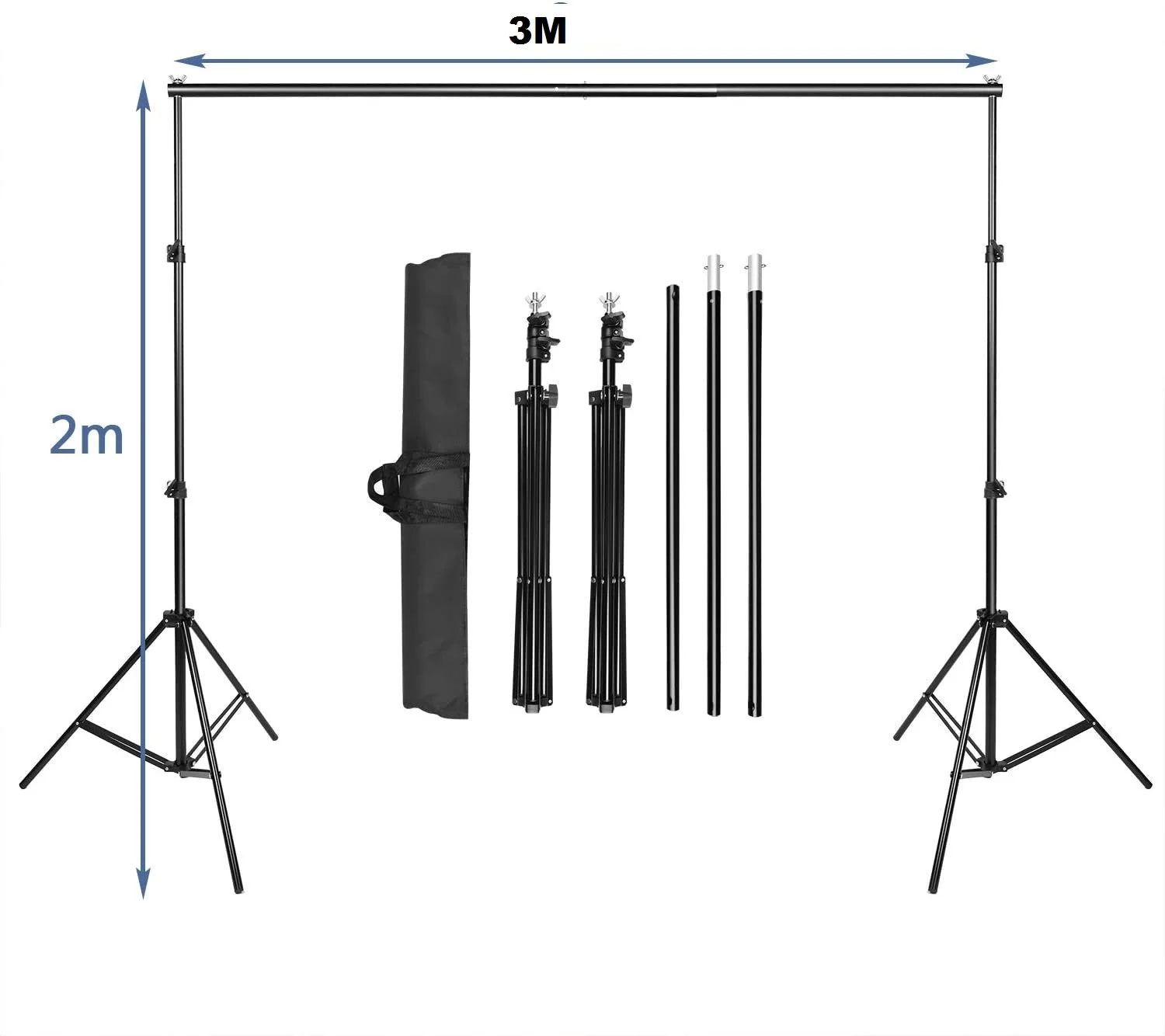 Photography Studio Set With 3 Backdrops - Image 6