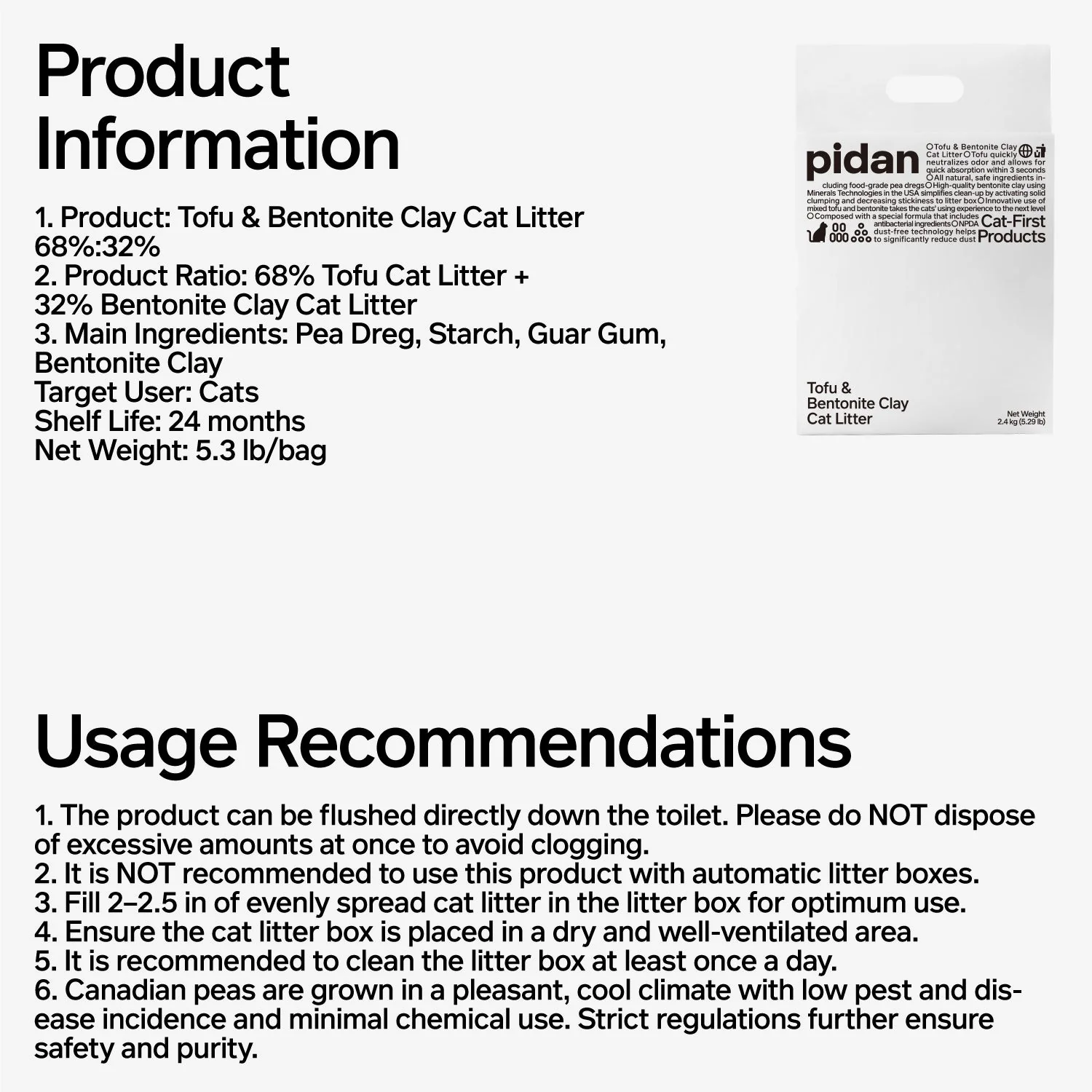 PIDAN Signature Tofu Blend Cat Litter - Image 7