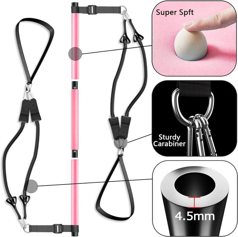 Pilates Stick Bar with Resistance Bands - Image 4