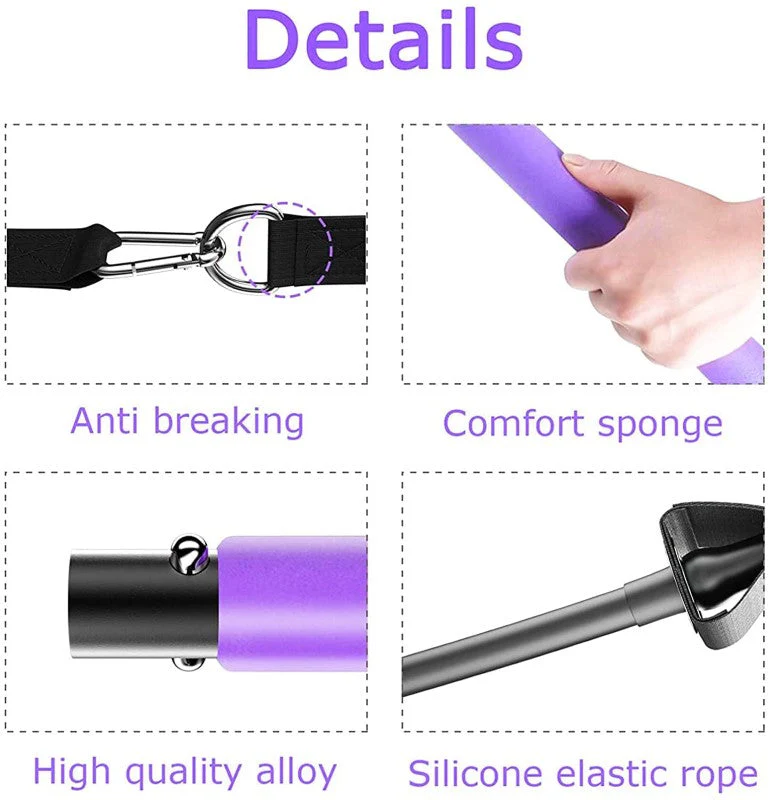 Pilates Stick Bar with Resistance Bands - Image 8