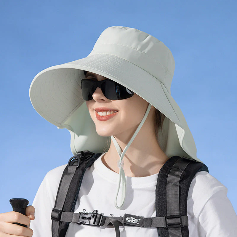 PINK Sun Hats Wide Brim Bucket Outdoor Fishing Hiking Cap UV Protection - Image 3