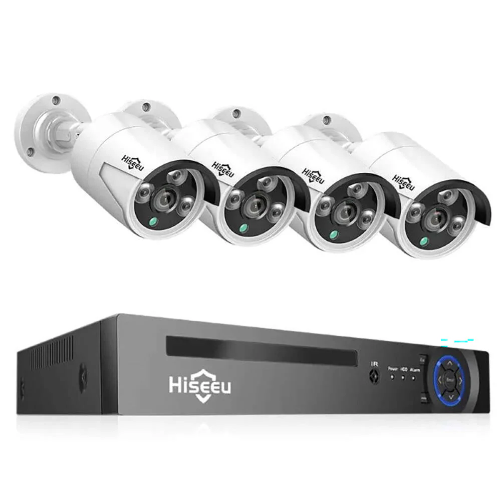 3MP POE NVR Security Camera System – AI Face Detection & Audio Recording