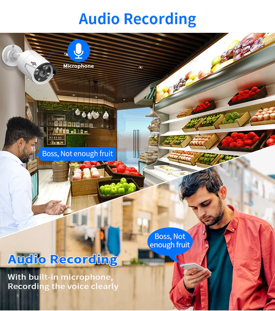 3MP POE NVR Security Camera System – AI Face Detection & Audio Recording - Image 2