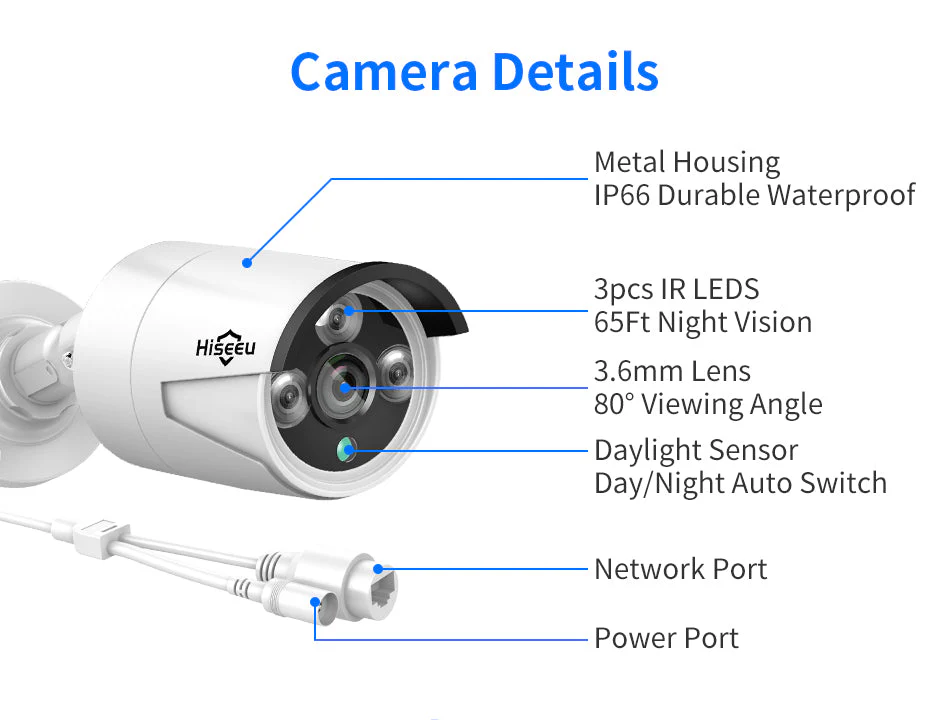 3MP POE NVR Security Camera System – AI Face Detection & Audio Recording - Image 5