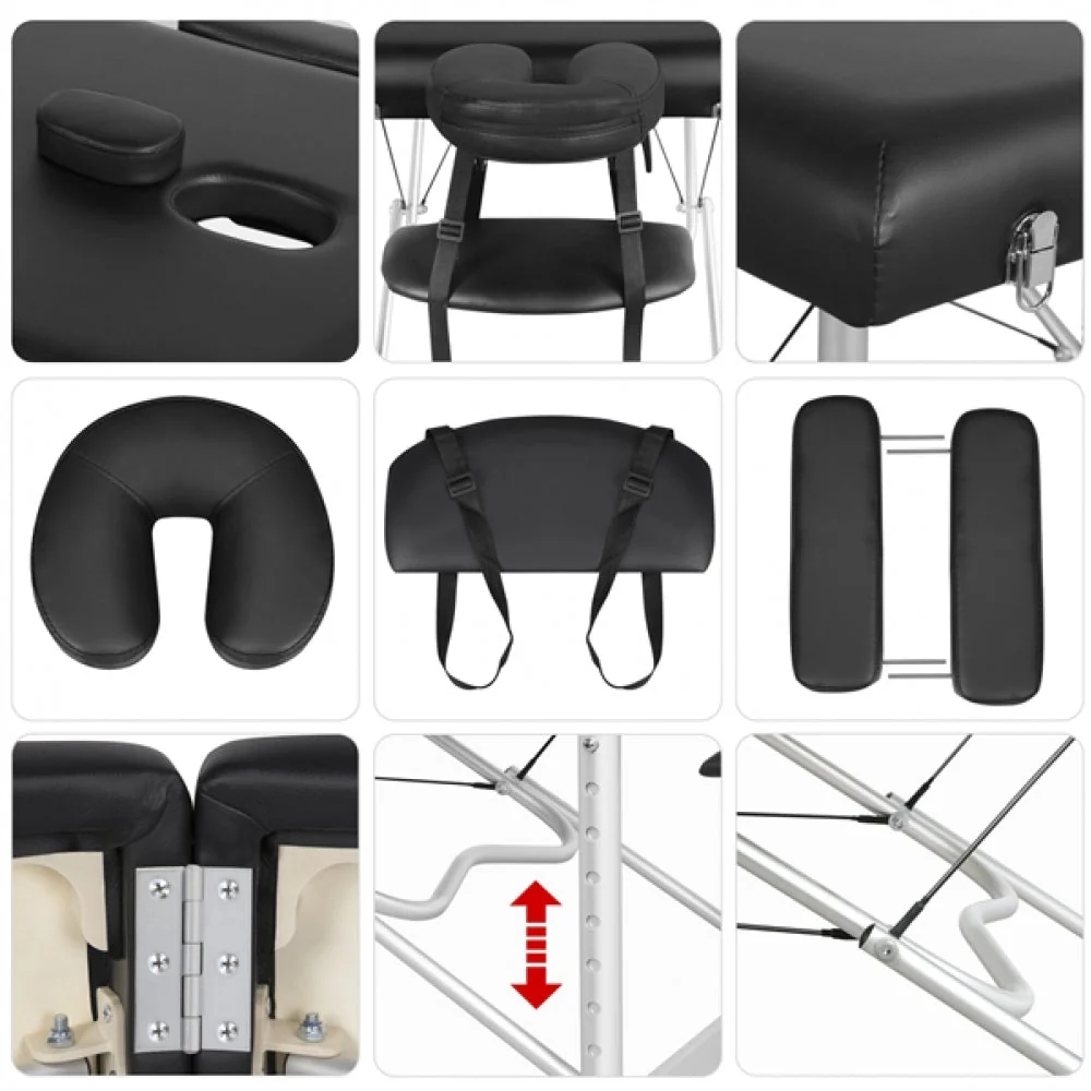 Portable 2 Fold Aluminum Massage Bed - Image 9